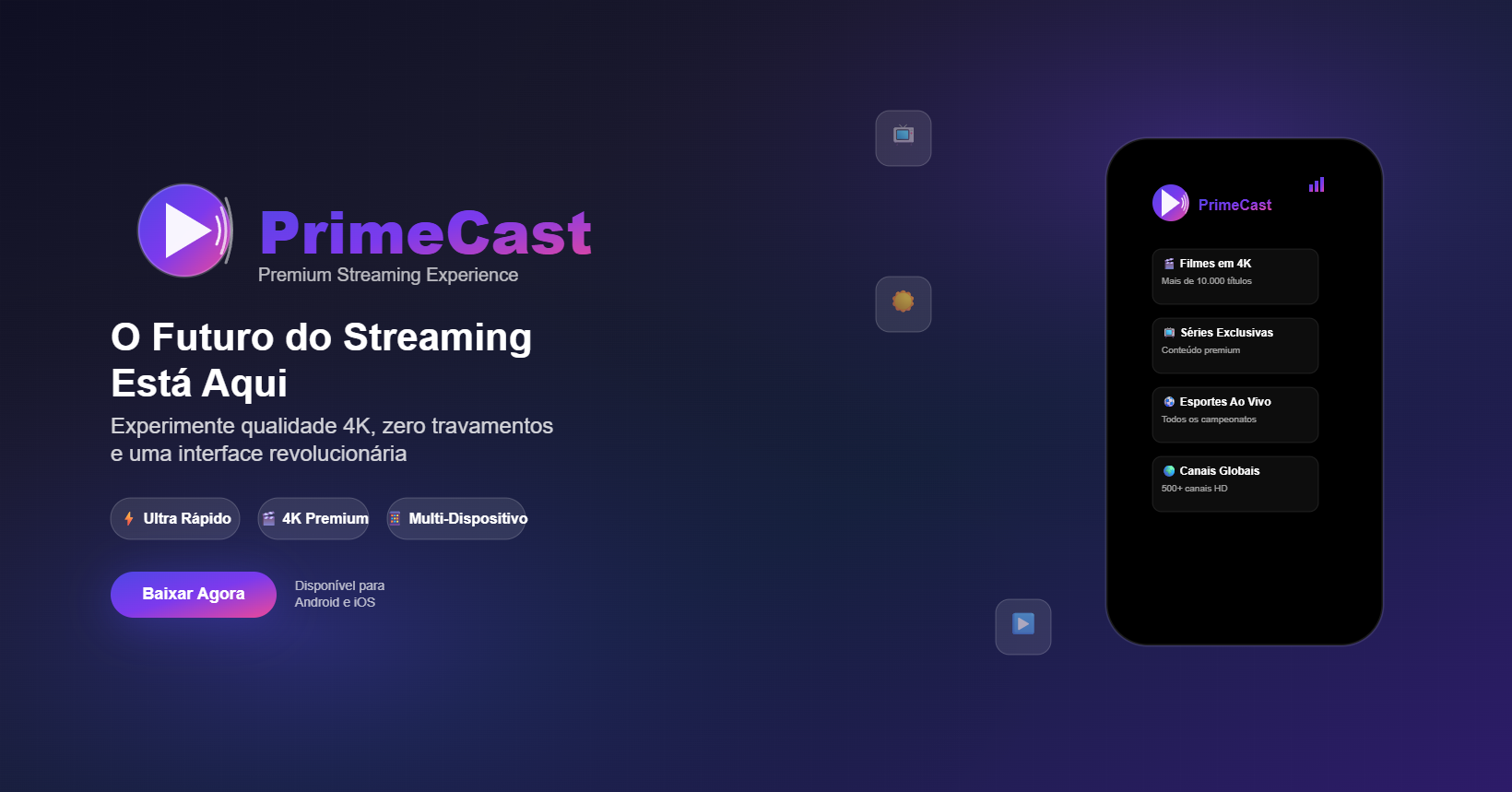 PrimeCast Interface